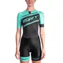 Macaquinho de Ciclismo ERT New Elite Team Gel Feminino Preto e Verde