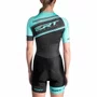 Macaquinho de Ciclismo ERT New Elite Team Gel Feminino Preto e Verde