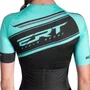 Macaquinho de Ciclismo ERT New Elite Team Gel Feminino Preto e Verde