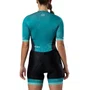 Macaquinho de Ciclismo ERT New Elite Pacific Gel Feminino Verde e Preto