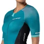 Macaquinho de Ciclismo ERT New Elite Pacific Gel Feminino Verde e Preto