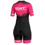 Macaquinho de Ciclismo ERT New Elite Pink Power Preto e Rosa