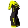 Macaquinho de Ciclismo ERT New Elite Team Gel Feminino Preto e Amarelo