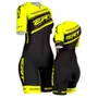 Macaquinho de Ciclismo ERT New Elite Team Gel Feminino Preto e Amarelo