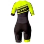 Macaquinho de Ciclismo ERT New Elite Team Gel Feminino Preto e Amarelo