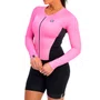 Macaquinho de Ciclismo Furbo Glow Light Blade Manga Longa Rosa