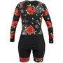 Macaquinho de Ciclismo Marcio May Red Roses Manga Longa