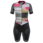 Macaquinho de Ciclismo Marcio May Sport Town Preto e Cinza Feminino