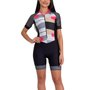 Macaquinho de Ciclismo Marcio May Sport Town Preto e Cinza Feminino