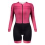 Macaquinho de Ciclismo SportXtreme Adventure Ágata Manga Longa Feminino Preto e Rosa
