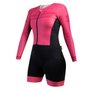 Macaquinho de Ciclismo SportXtreme Adventure Ágata Manga Longa Feminino Preto e Rosa