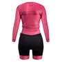 Macaquinho de Ciclismo SportXtreme Adventure Ágata Manga Longa Feminino Preto e Rosa