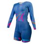 Macaquinho de Ciclismo SportXtreme Adventure Fenix Manga Longa Feminino Azul e Rosa Macaquinho de Ciclismo SportXtreme Adventure Fenix Manga Longa Feminino Azul e Rosa
