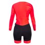 Macaquinho de Ciclismo SportXtreme Adventure Miami Manga Longa Feminino Preto e Vermelho