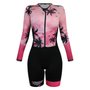 Macaquinho de Ciclismo SportXtreme Comfort Havana Manga Longa Feminino Preto e Rosa