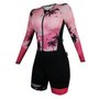 Macaquinho de Ciclismo SportXtreme Comfort Havana Manga Longa Feminino Preto e Rosa