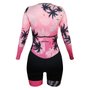 Macaquinho de Ciclismo SportXtreme Comfort Havana Manga Longa Feminino Preto e Rosa