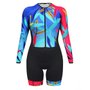 Macaquinho de Ciclismo SportXtreme Comfort Manga Longa Bali Feminino Preto e Azul Macaquinho de Ciclismo SportXtreme Comfort Manga Longa Bali Feminino Preto e Azul