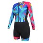 Macaquinho de Ciclismo SportXtreme Comfort Manga Longa Bali Feminino Preto e Azul Macaquinho de Ciclismo SportXtreme Comfort Manga Longa Bali Feminino Preto e Azul