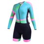 Macaquinho de Ciclismo SportXtreme Comfort Manga Longa Florença Feminino Preto e Azul Macaquinho de Ciclismo SportXtreme Comfort Manga Longa Florença Feminino Preto e Azul
