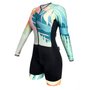 Macaquinho de Ciclismo SportXtreme Comfort Manga Longa Vitali Feminino Rosa e Verde