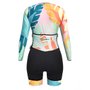 Macaquinho de Ciclismo SportXtreme Comfort Manga Longa Vitali Feminino Rosa e Verde