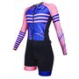 Macaquinho de Ciclismo SportXtreme Comfort Serena Manga Longa Feminino Preto e Azul Macaquinho de Ciclismo SportXtreme Comfort Serena Manga Longa Feminino Preto e Azul