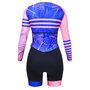 Macaquinho de Ciclismo SportXtreme Comfort Serena Manga Longa Feminino Preto e Azul Macaquinho de Ciclismo SportXtreme Comfort Serena Manga Longa Feminino Preto e Azul