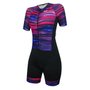 Macaquinho de Ciclismo SportXtreme Comfort Sky Feminino Preto e Roxo