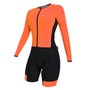 Macaquinho de Ciclismo SportXtreme Comfort Manga Longa Feminino Laranja