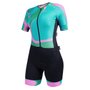 Macaquinho de Ciclismo SportXtreme Comfort Florença Feminino Preto e Azul