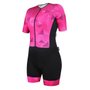 Macaquinho de Ciclismo SportXtreme Comfort Lótus Feminino Rosa e Preto