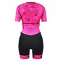 Macaquinho de Ciclismo SportXtreme Comfort Lótus Feminino Rosa e Preto