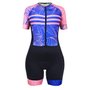 Macaquinho de Ciclismo SportXtreme Comfort Serena Feminino Preto e Azul