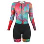 Macaquinho de Ciclismo SportXtreme Expert Manga Longa Oásis Feminino Rosa e Preto Macaquinho de Ciclismo SportXtreme Expert Manga Longa Oásis Feminino Rosa e Preto