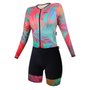 Macaquinho de Ciclismo SportXtreme Expert Manga Longa Oásis Feminino Rosa e Preto Macaquinho de Ciclismo SportXtreme Expert Manga Longa Oásis Feminino Rosa e Preto