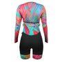 Macaquinho de Ciclismo SportXtreme Expert Manga Longa Oásis Feminino Rosa e Preto Macaquinho de Ciclismo SportXtreme Expert Manga Longa Oásis Feminino Rosa e Preto