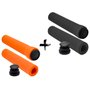 Kit Manopla de Bicicleta Rontek Silicone 2 Unidades