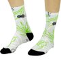 Meia de Ciclismo Marcio May Funny Green Triangles Branca e Verde