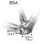 Movimento Central de Bicicleta Token BB29 BSA Sram DUB 68/73mm