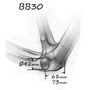 Movimento Central de Bicicleta Token Ninja BB4229 Sram DUB 68/73mm