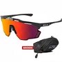 Óculos de Ciclismo Scicon Aeroshade Kunken Black Gloss Multimirror Red 2 Lentes