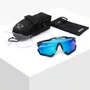 Óculos de Ciclismo Scicon Aeroshade XL Preto Lente Multimirror Azul (2 Lentes)