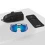 Óculos de Ciclismo Scicon Aerowatt White Gloss Multimirror Blue 2 Lentes
