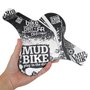 Paralama de Bicicleta Dianteiro Mudbike Preto e Branco