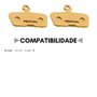 Pastilha Freio de Bicicleta Rontek BPF-009 Padrão Sram Avid Code R