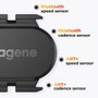 Sensor de Cadência e Velocidade Bicicleta Magene S314 para GPS Padrão Garmin